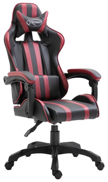 VidaXL Sedia da gioco in ecopelle rosso vino