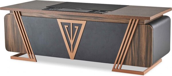 Set da studio scrivania ufficio sedia ufficio credenza tavolino nero