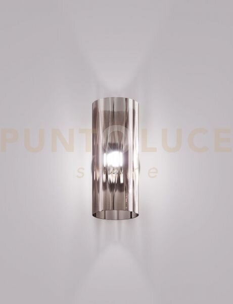 Armonia applique a parete 14 fume' rombo allungato nickel nero sati