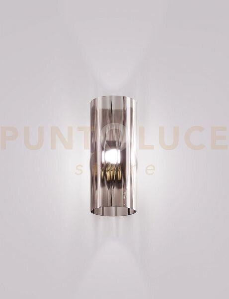 Armonia applique a parete 14 fume' rombo allungato oro satinato 1 