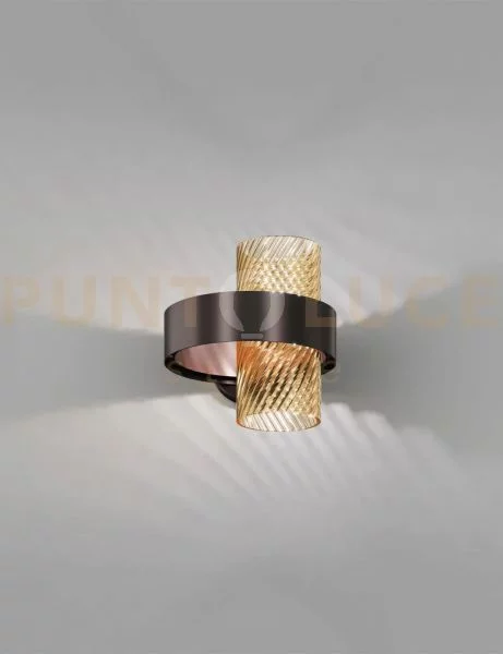 Armonia applique a parete 25 ambra rigadin nickel nero satinato_ram