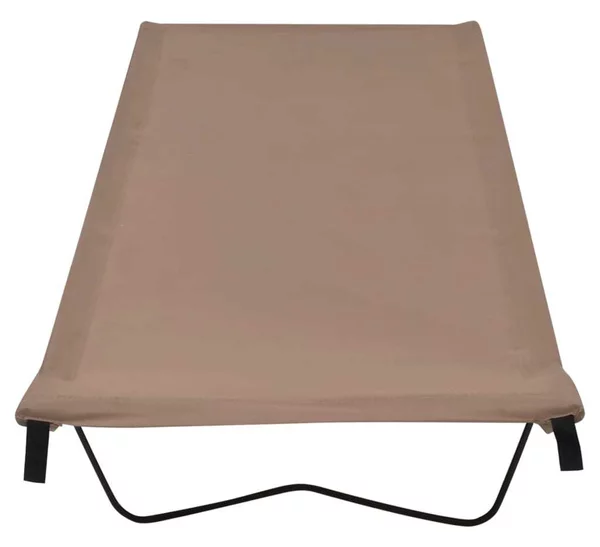 VidaXL Lettino da campeggio 180x60x19 cm Tessuto Oxford e acciaio Taupe