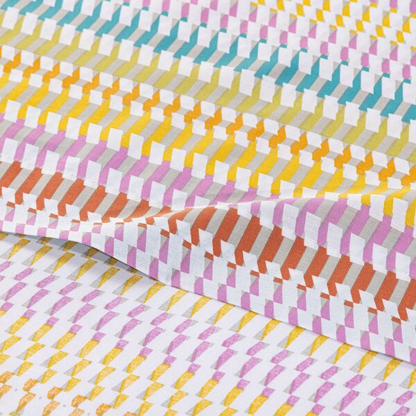 Completo Lenzuola SINGOLO Astrid MULTICOLOR Cotone Caleffi