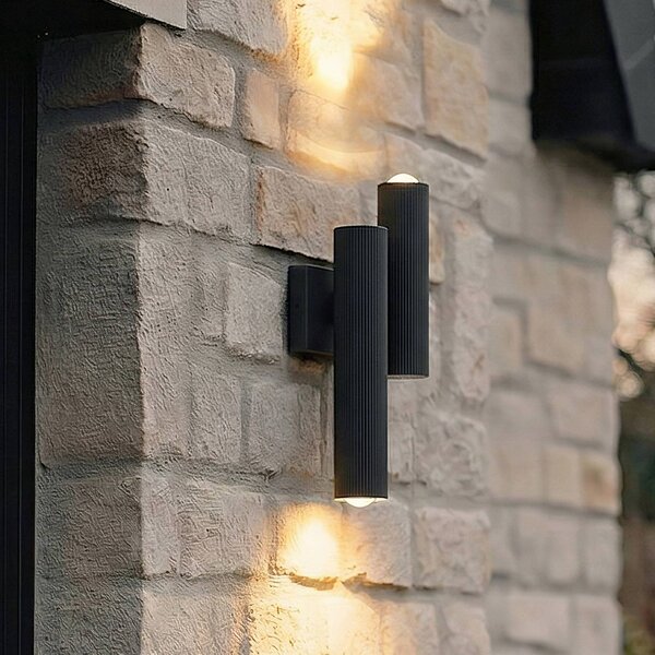 Applique da esterni a LED Torvian Lucande, Nero, Metallo, Moderno, Applique LED da esterni