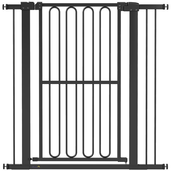 PawHut Cancelletto per Cani, 76-104 cm, Nero | Aosom Italy