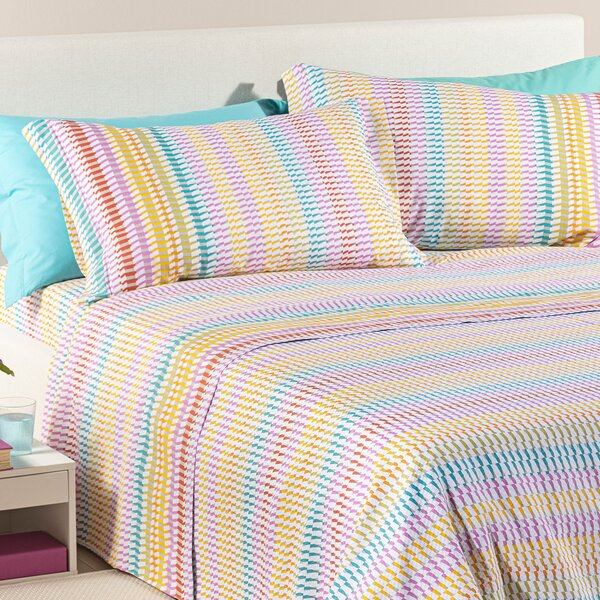 Copriletto Estivo SINGOLO Astrid MULTICOLOR Cotone Piquet Caleffi