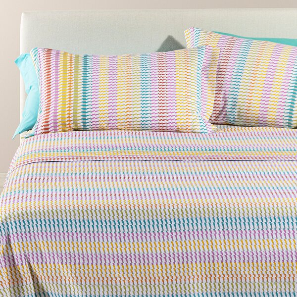 Copriletto Estivo SINGOLO Astrid MULTICOLOR Cotone Piquet Caleffi