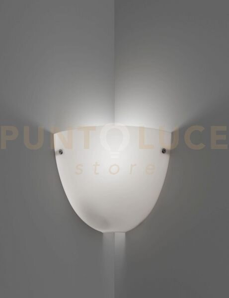 Corner applique a parete bianco satinato 1 luce attacco e27