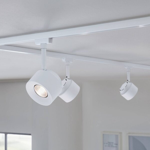 Paulmann URail faretto LED Pane, bianco segnale, 4000K, dimmerabile, Bianco / Opale, Soggiorno / Sala da pranzo, Metallo, Moderno