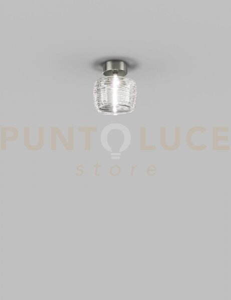 Damasco faretto c cristallo cristallo nickel satinato 1 luce attacc