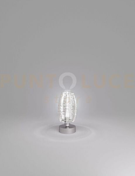 Damasco lampada da tavolo p cristallo cristallo nickel satinato 1 l