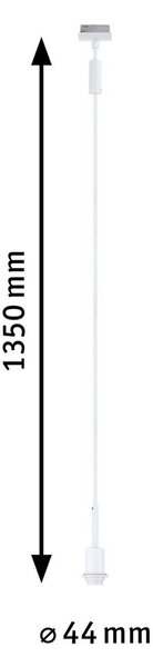 Paulmann Lampada a sospensione URail DecoSystems, bianco segnale, metallo dimmerabile, Bianco / Opale, Soggiorno / Sala da pranzo, Metallo, Moderno