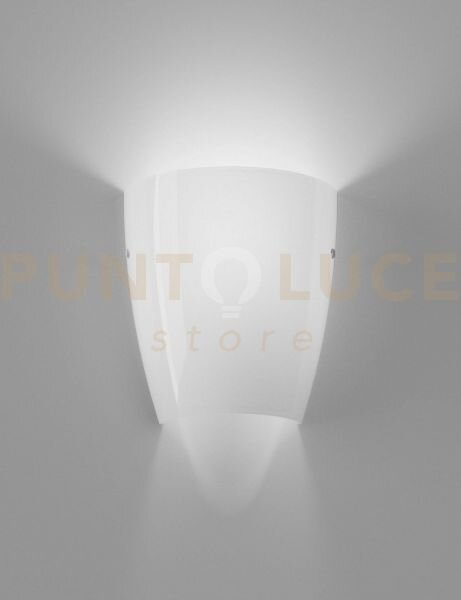 Dafne applique a parete bianco lucido 1 luce attacco e27