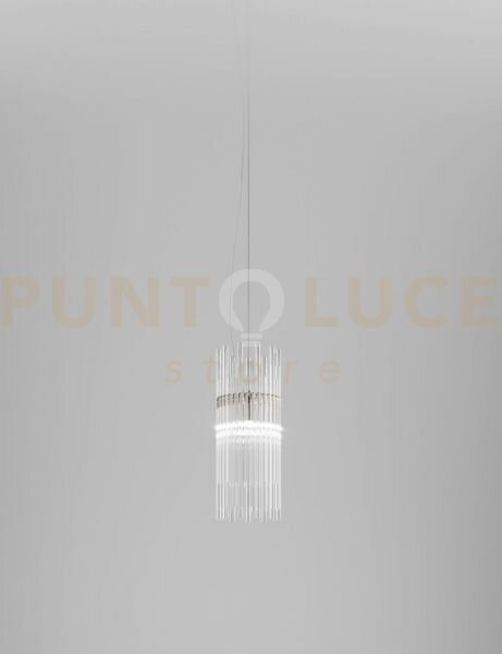 Diadema sospensione bm cristallo bronzo satinato 1 luce attacco e27