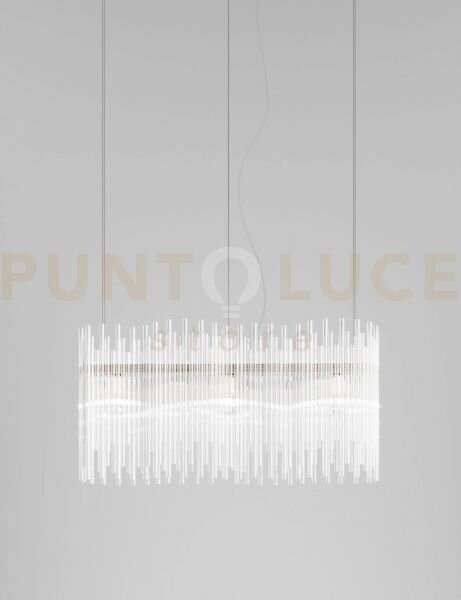 Diadema sospensione k3 cristallo bronzo satinato 3 luci attacco e27