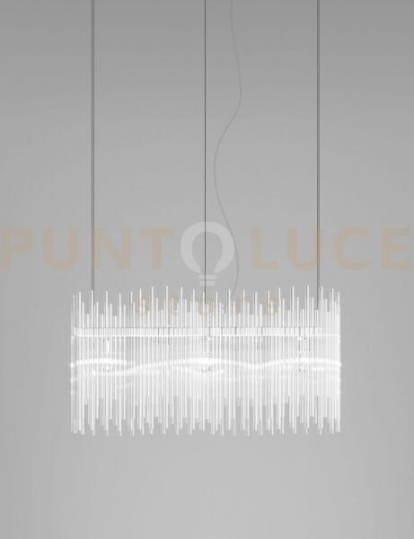 Diadema sospensione k3 cristallo cromo lucido 5 luci attacco e27
