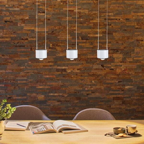 Paulmann Lampada LED a sospensione URail Aldan, bianco segnale, 3.000K dimmerabile, Bianco / Opale, Soggiorno / Sala da pranzo, Metallo, Moderno
