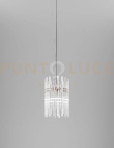 Diadema sospensione bg cristallo bronzo satinato 1 luce attacco e27