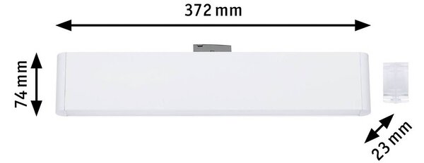 Paulmann URail Barra luminosa a LED Ceris, 3000K, alluminio, dimmerabile, Bianco / Opale, Soggiorno / Sala da pranzo, Alluminio, Moderno