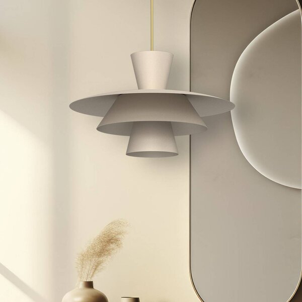 Lampada a sospensione Plato Luminex, dimmerabile, Crema / Ambra, Soggiorno / Sala da pranzo, Metallo, Moderno, Lampada a sospensione