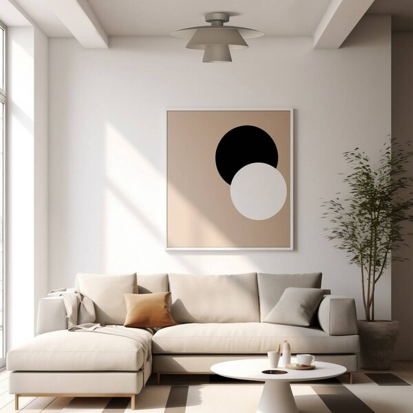Plafoniera soffitto Plato Luminex, dimmerabile, Crema / Ambra, Soggiorno / Sala da pranzo, Metallo, Moderno, Plafoniera