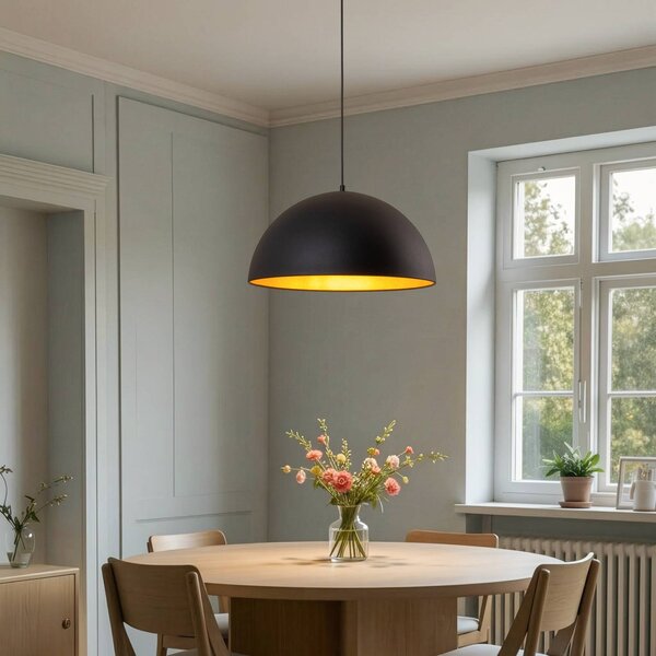 Lampada a sospensione Lipeo ROYALTECH, dimmerabile, Nero, Soggiorno / Sala da pranzo, Metallo, Lampada a sospensione