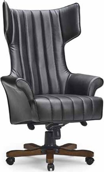 Sedia da ufficio nera Sedia direzionale di design Poltrona girevole Arredo ufficio