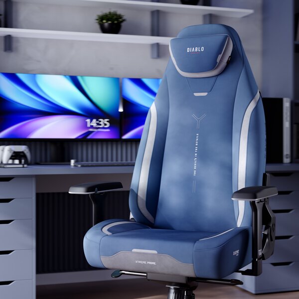 Sedia Gaming In Tessuto Blu Diablo X.Eye Prime Meta Ocean