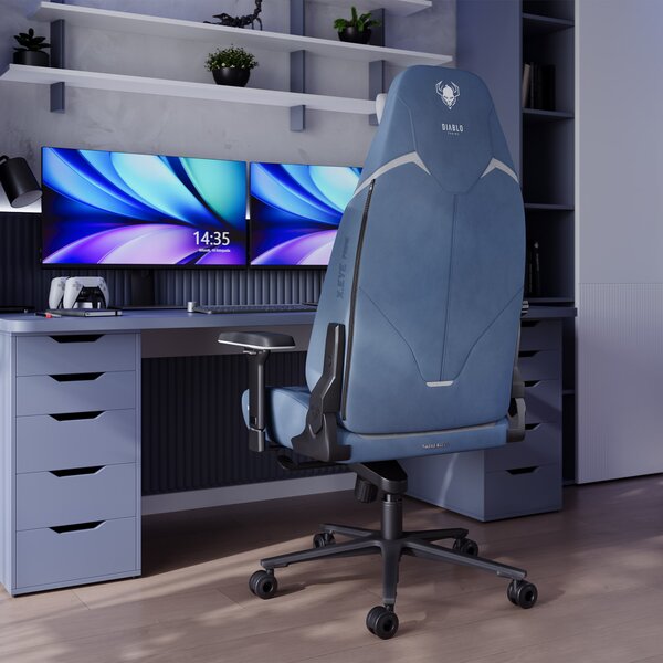 Sedia Gaming In Tessuto Blu Diablo X.Eye Prime Meta Ocean