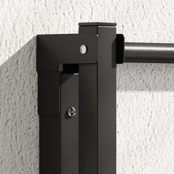 HOMCOM Portasciugamani da Parete, Pieghevole con 5 Barre e 6 Ganci 60 cm Nero | Aosom Italy