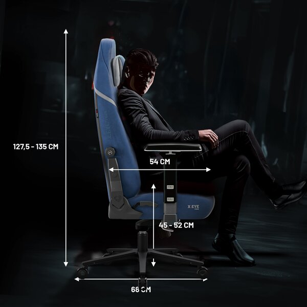 Sedia Gaming In Tessuto Blu Diablo X.Eye Prime Meta Ocean