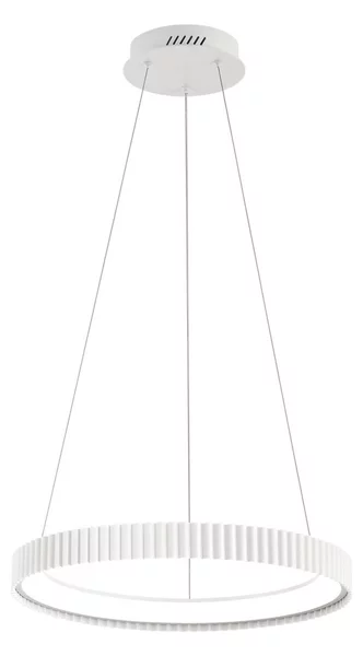 Luce Ambiente Design Lampada LED a sospensione Niike, bianca, Ø 50 cm, metallo, CCT Niike, Bianco / Opale, Soggiorno / Sala da pranzo, Metallo, Moderno