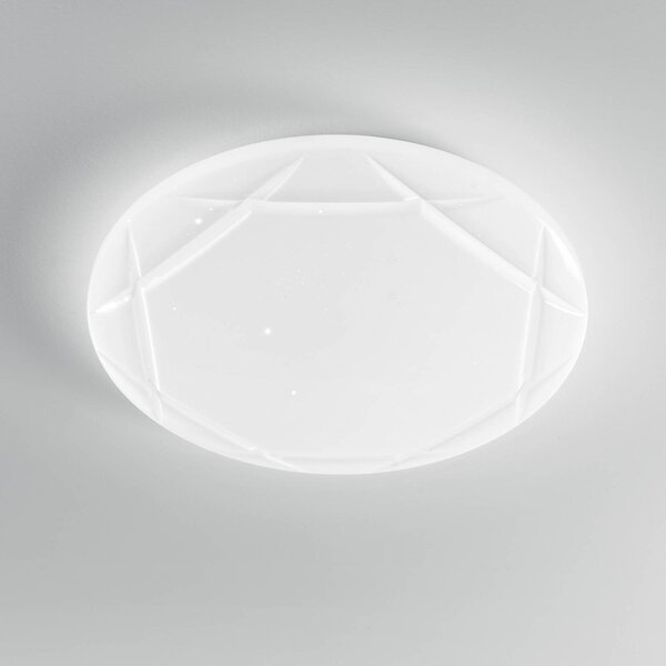F.A.N. Europe Plafoniera a LED Elixir, Bianco / Opale, Soggiorno / Sala da pranzo, Plastica, Moderno, Plafoniera LED