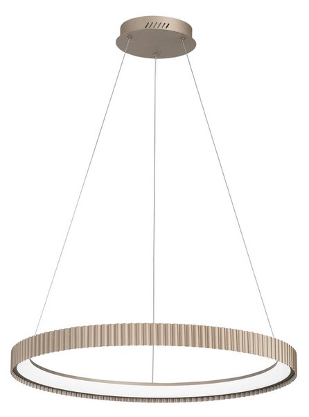 Luce Ambiente Design Lampada LED a sospensione Niike, color oro, Ø 70 cm, metallo, CCT Niike, Ottone / Oro, Soggiorno / Sala da pranzo, Metallo, Moderno