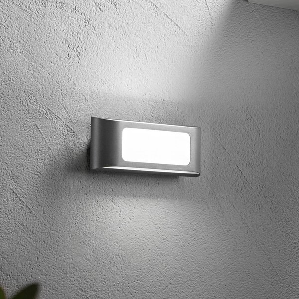 INTEC Applique da esterni a LED Desert, Nero, Alluminio, Moderno, Applique LED da esterni