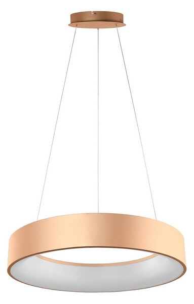 Luce Ambiente Design Lampada LED a sospensione Noah, color oro, Ø 60 cm, metallo, CCT Noah, Ottone / Oro, Soggiorno / Sala da pranzo, Alluminio, Moderno