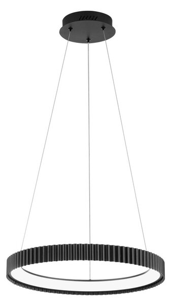 Luce Ambiente Design Lampada LED a sospensione Niike, nera, Ø 50 cm, metallo, CCT Niike, Nero, Soggiorno / Sala da pranzo, Metallo, Moderno