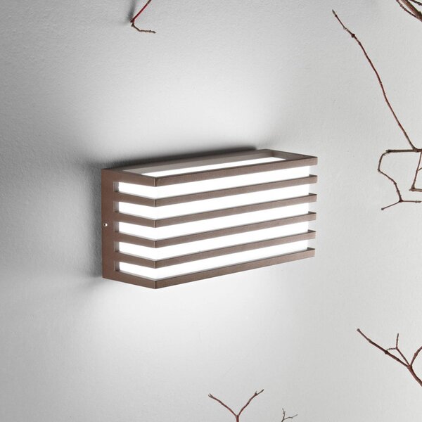 INTEC Applique da esterni a LED Dukrot, Bronzo / Ottone antico, Alluminio, Moderno, Applique LED da esterni