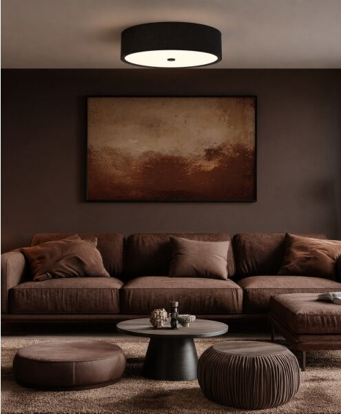 Open Design OR86591 - Plafoniera ZALINDRO 6xE27/15W/230V diam. 74,5 cm nero