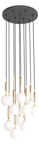Open Design OR85365 - Lampadario a sospensione su cavo ERO 10xG9/8W/230V dorato