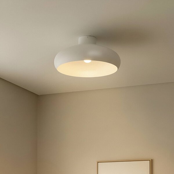 Plafoniera soffitto Elover Lindby, dimmerabile, Crema / Ambra, Soggiorno / Sala da pranzo, Metallo, Moderno, Plafoniera