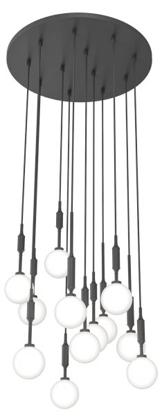 Open Design OR85402 - Lampadario sospeso a cavo ERO 12xG9/8W/230V nero