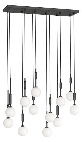 Open Design OR85464 - Lampadario a sospensione con cavo ERO 12xG9/8W/230V nero