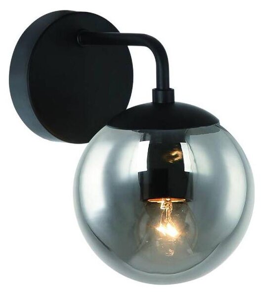 Open Design OR81411 - Lampada da parete BAO 1xE27/8W/230V nera/grigio fumé