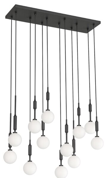 Open Design OR85464 - Lampadario a sospensione con cavo ERO 12xG9/8W/230V nero