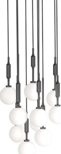 Open Design OR85372 - Lampadario a sospensione su cavo ERO 10xG9/8W/230V nero