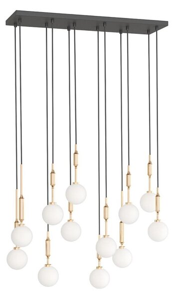 Open Design OR85457 - Lampadario a sospensione su cavo ERO 12xG9/8W/230V dorato
