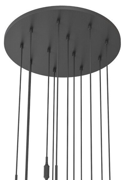 Open Design OR85402 - Lampadario sospeso a cavo ERO 12xG9/8W/230V nero