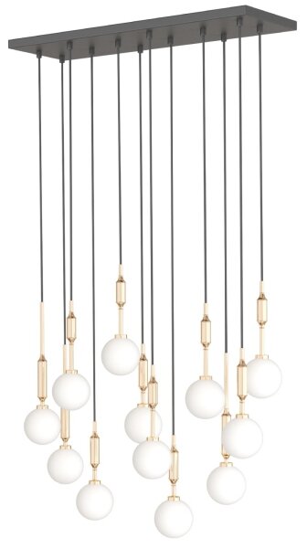 Open Design OR85457 - Lampadario a sospensione su cavo ERO 12xG9/8W/230V dorato