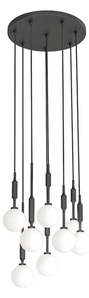 Open Design OR85341 - Lampadario a sospensione su cavo ERO 8xG9/8W/230V nero